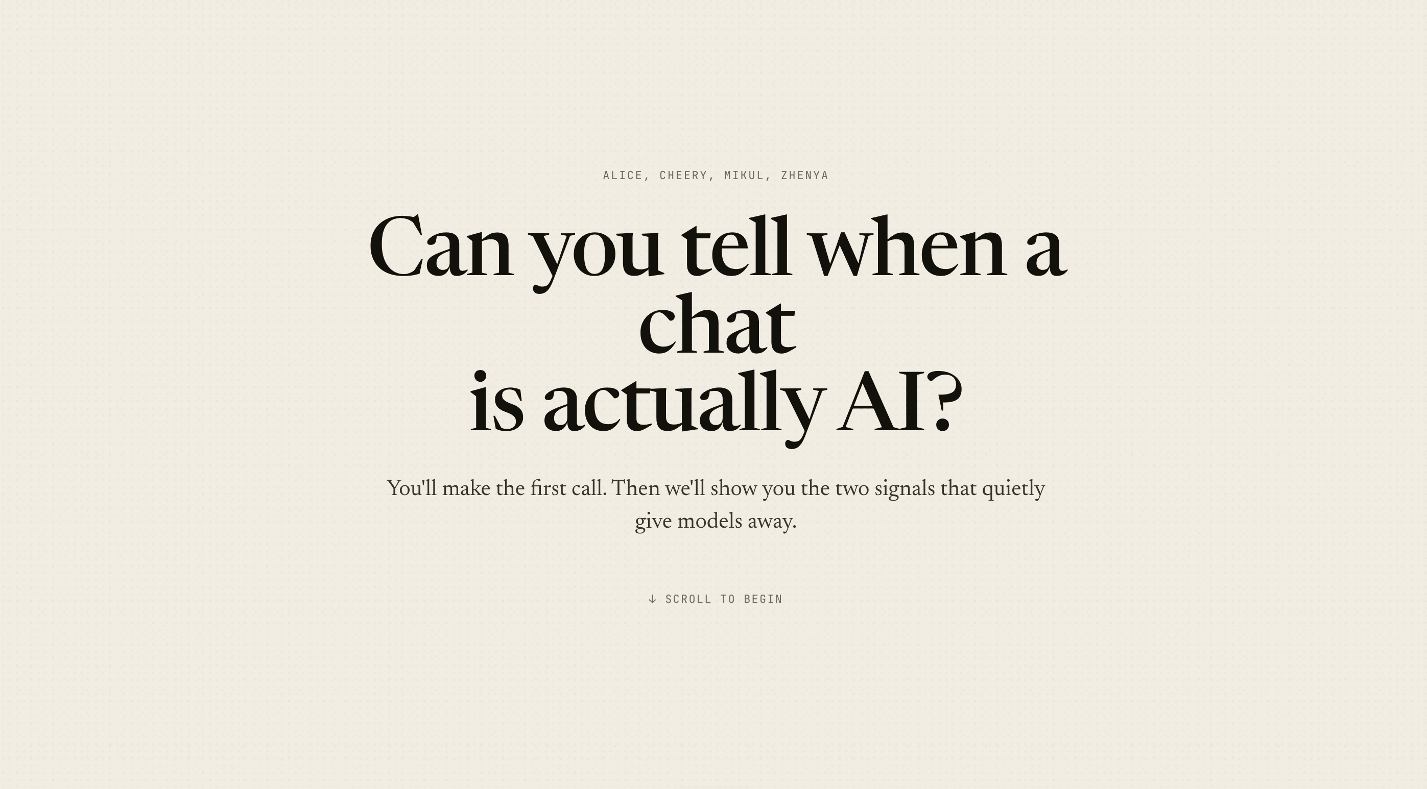 Turing Test Visualization